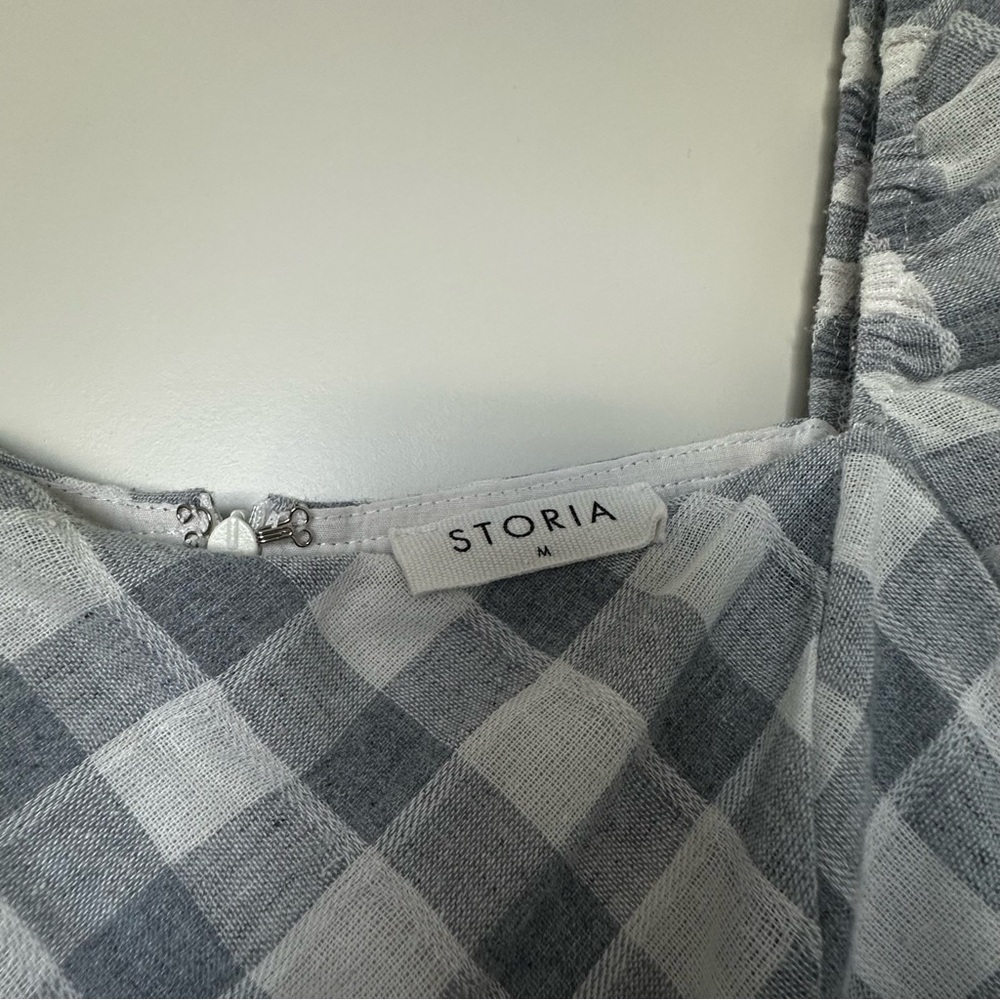 Storia Gray Checkered Dress - Picture 3 of 4